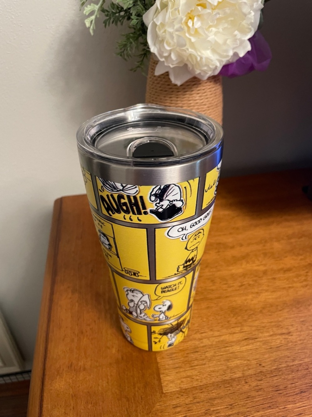 NWT Peanuts 70th Comic Strip 30 Oz TERVIS Double Wall Travel Tumbler Snoopy Mug